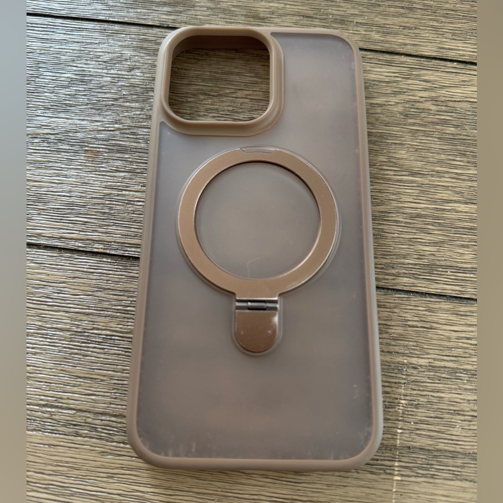 Brown Phone Case with Ring Holder iPhone 15 pro max